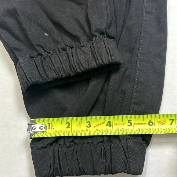 Forever 21 Black Distressed Denim Jogger Womens Size Large NWT 100% Cotton - Picture 11 of 13